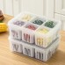 Simple and Convenient Scallion Preservation Box with Lid Divided Refrigerator Preservation Box Fruit and Vegetable Food Box