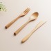 Creative Wooden Tableware, Beech Wood Knife, Fork, Spoon, Three Piece Set Of Solid Wood Natural Color Small Wooden Knife Set