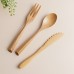 Creative Wooden Tableware, Beech Wood Knife, Fork, Spoon, Three Piece Set Of Solid Wood Natural Color Small Wooden Knife Set