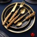 Natural Bamboo Handle Stainless Steel Tableware, Dessert Salad Spoon Fork, Bamboo Joint Handle, Western Food Steak Knife