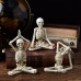 Halloween Ghost Festival Yoga Skull Figure Decoration Ornaments Skull Resin Crafts Small Decoration