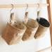 Cotton and Linen Storage Hanging Bag Wall Hanging Behind The Door Tabletop Debris Jute Storage Bag Bathroom