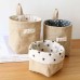 Cotton and Linen Storage Hanging Bag Wall Hanging Behind The Door Tabletop Debris Jute Storage Bag Bathroom