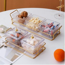 European Style Luxury Plastic Pane Fruit Dish Snack Dish Tea Dim Sum Dried Fruit Candy Ktv High Value Simple