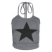 European and American Summer Fashion Trend Women's New Hanging Neck Off Back Slim Fit Printing Versatile Tank Top European and American Summer Fashion Trend Women's New Hanging Neck Off Back Slim Fit Printing Versatile Tank Top