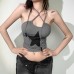 European and American Summer Fashion Trend Women's New Hanging Neck Off Back Slim Fit Printing Versatile Tank Top European and American Summer Fashion Trend Women's New Hanging Neck Off Back Slim Fit Printing Versatile Tank Top
