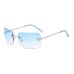Frameless Diamond Sunglasses High Sense Square Frame Fashion Sunglasses for Men and Women