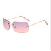 Frameless Diamond Sunglasses High Sense Square Frame Fashion Sunglasses for Men and Women