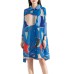 Miyake Pleated Printed Midi Dress for Women 2023 Spring Autumn New Polo Collar Single-Breasted Loose Plus Size Mid-Length Dress
