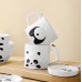 Cute embossed fat panda ceramic water cup milk coffee cup home children creative tableware