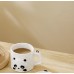 Cute embossed fat panda ceramic water cup milk coffee cup home children creative tableware