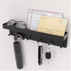 Non Punching Stainless Steel Kitchen Storage Rack Bathroom Storage Rack Keychain Behind Door Wall Hanging Clothes Rack Umbrella Rack