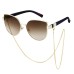 New European and American Fashion Cat Eye Sunglasses Women High Sense Necklace Side Bag Mirror Leg Sunglasses Women