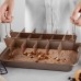 Wholesale stainless Steel Lattice Browine ceramic Baking Tray Non Stick Diveded square cake baking Pans