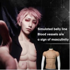 Silicone Chest Muscle Eight Piece Abdominal Muscle Pseudo Master Equipment Half Body Round Neck Muscle Clothes for Women Disguis Silicone Chest Muscle Eight Piece Abdominal Muscle Pseudo Master Equipment Half Body Round Neck Muscle Clothes for Women Disguis
