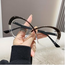Fashion new color changing anti blue light glasses women trendy oval color contrast stitching glasses frame