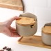 Japanese Ceramic Bamboo and Wood Lid Seasoning Jar Seasoning Box Kitchen Seasoning Storage Jar Salt Sugar Jar Set Japanese Ceramic Bamboo and Wood Lid Seasoning Jar Seasoning Box Kitchen Seasoning Storage Jar Salt Sugar Jar Set