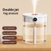 New 2L Double Spray Humidifier USB High Capacity Home Silent Bedroom Office Night Light Digital Display Humidifier