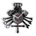 Phonograph Record Wall Clock Car Maintenance Decoration Personalized Wall Clock Wall Clock Wall Clock Hanging Decoration