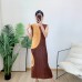 Sanzhai Ruffled Junior High Grade Contrast Color Dress Women's 2023 Summer Sleeveless Sweet Age Reducing Print Dress