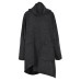 Black Irregular Denim Big Size Sweatshirt New Turtleneck Long Sleeve Women Big Size Fashion Spring Autumn 2023 1K16601