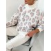Winter Women's Sweater Leopard Print Animal Basic Thick Turtleneck Oversize Jumper Sotf Warm Knitted Sweaters for Womens