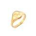 New Minimalist Waterproof Gold Plated Stainless Steel Women's 12 Zodiac Ring Christmas Birthday Gift For Lady Horoscope Ring