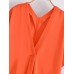 TRAF Summer Woman Dresses Orange Satin Long Dress Women  Short Sleeve Oversize Midi Tunic Dress Ruched Casual Dresses