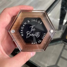 Customized Creative Couple Gift Box Wedding Ring Box Pairing Solid Wood Acrylic Jewelry Box Storage Box
