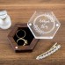 Customized Creative Couple Gift Box Wedding Ring Box Pairing Solid Wood Acrylic Jewelry Box Storage Box
