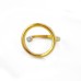 Minimalist Clear Rhinestone Gold Plated Hollow Circle Ring for Women Stainless Steel Geometric Finger Rings Jewellery