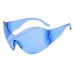European and American fashion cat eye sunglasses party bouncy frameless glasses steam punk one piece sunglasses