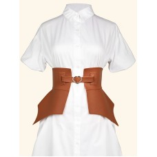 Brown heart-shaped palace style futuristic women's waistband with a high-end feel and a slimming look