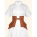 Brown heart-shaped palace style futuristic women's waistband with a high-end feel and a slimming look