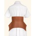Brown heart-shaped palace style futuristic women's waistband with a high-end feel and a slimming look