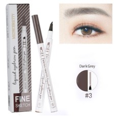 Makeup Micro Sculpture Fine Grain Eyebrow Pen Four Fork Eyebrow Pen Anti Sweating and Non Staining Liquid Eyebrow Pen Four Head