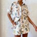 Fashion Personalized Fish Print Short Sleeve Vacation Style Casual Tie Set