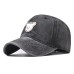 Pure cotton washed old cute bear embroidered baseball cap men and women outdoor four seasons peaked cap