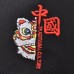 New personality Nian Beast baseball cap high-density boutique embroidery Chinese style lion embroidery baseball cap