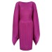 Pleated London High Fashion Designer Style Women's Handkerchief Sleeve High Waist Wrap Hip Short Dress