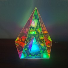 Colorful table lamp pyramid camping lamp bedroom mood decoration ornaments creative e sports desktop atmosphere lamp