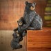 Christmas Dwarf Old Man Lakeside Winter Polar Bear Black Bear Helping Hand Resin Desktop Ornament