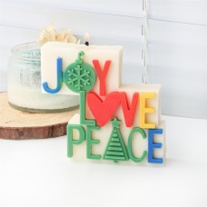 Nordic style English letters peace happiness and peace candle mold Christmas creative home decoration ornaments