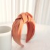 New Fashion Women Headband Adult Wide Side Solid Color Hairband Center Knot Turban Casual Hair Accessories Wholesale