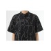 Personality Print Dress Casual Stand Collar Pullover Women Short Sleeve Summer Simplicity New Loose Dres