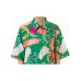 Casual Print Shirt Dress Loose Fashion Contrast Color Women Single Breasted Dress