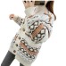 Autumn Knitted Cardigan Women's Coat  New Thickened V-neck Loose Color Block Versatile Fashion Sweater