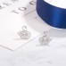 New sterling silver swan ears small and exquisite micro-paved zircon nails fashionable and versatile earrings for girls