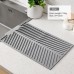 Dishes drain pad insulation pad can be cut kitchen wash countertop drain dishes sink stove water control silicone mat