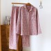 Pajamas Women's Spring and Autumn Cotton Long Sleeve Home Furnishing Set Spring and Summer Jacquard Cotton Women's Large Cardigan Home Furnishing